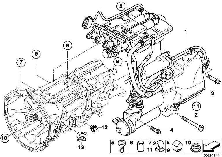 BMW本物のシリンダースクリューM8x80 5シリーズ（23017840338）| 23017840338