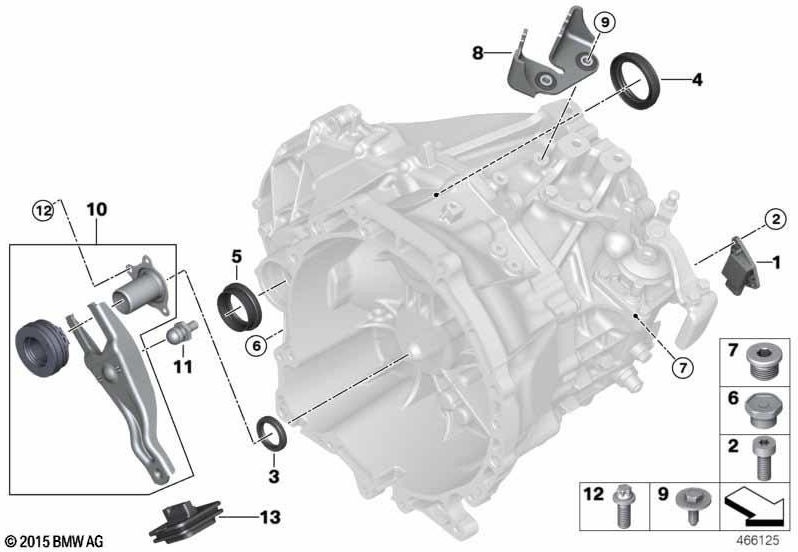 BMWシーリングリング付き本物のオイル充填ネジM18x1.5x11（23128648027）| 23128648027