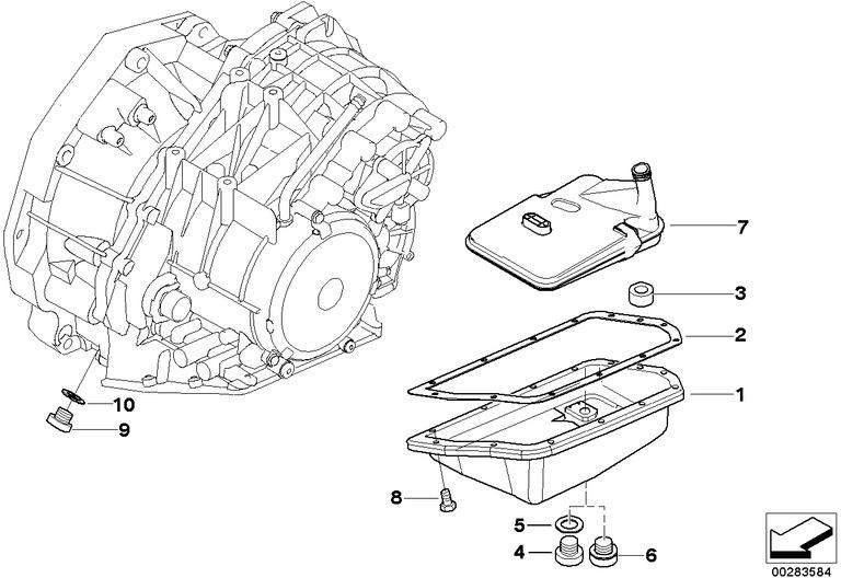 BMW本物のシールオイルパン（24117518739）| 24117518739