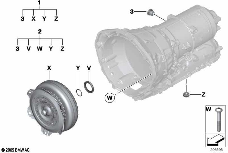 BMW本物の修理文のトルクコンバーター（24408632165）| 24408632165
