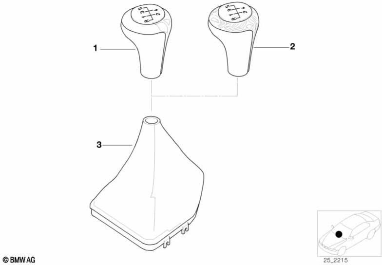 BMW本物のLederbalg Schwarz（25117504349）| 25117504349