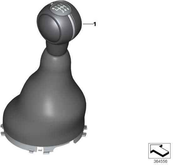 BMW純正シフトボタンスポーツレザーBALG/6速Chrome Mini（25117642001）| 25117642001