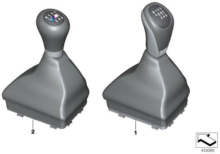 BMW純正シフトボタンレザーバルグ/6速パールグロスクロム（25117642009）| 25117642009