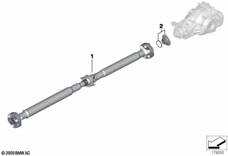 BMW本物のジョイントシャフト自動トランスミッションL = 1516mm（26107631349）| 26107631349