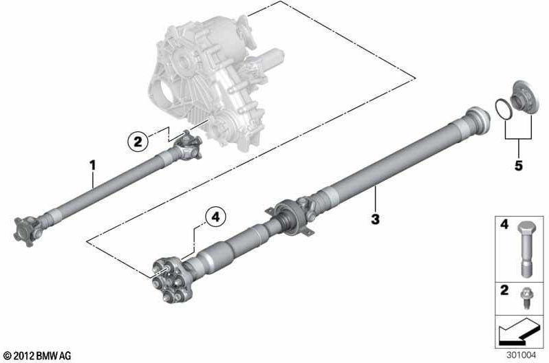 BMW純正ジョイントシャフトl = 1308mm（26108651301）| 26108651301