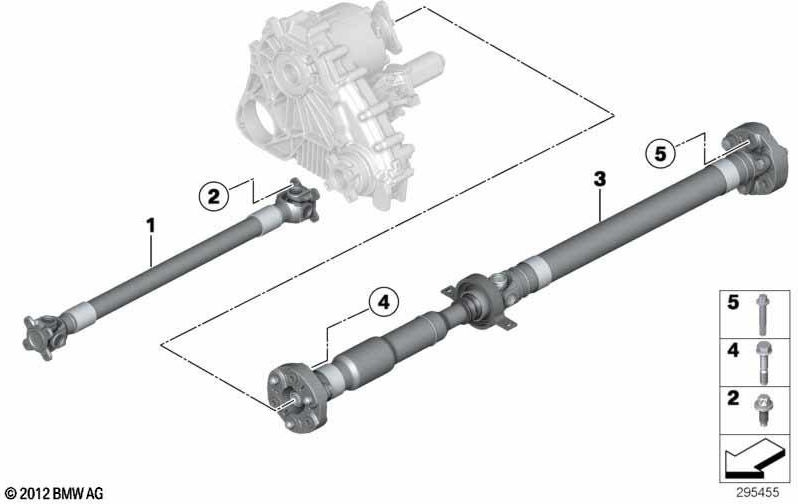 BMW純正ジョイントシャフトオートマチックトランスミッションL = 1441mm（26108676293）| 26108676293
