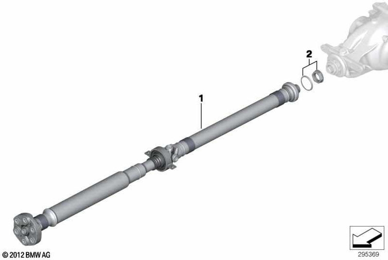 BMW純正明確なシャフトマニュアルトランスミッションL = 1617mm（26108693402）| 26108693402