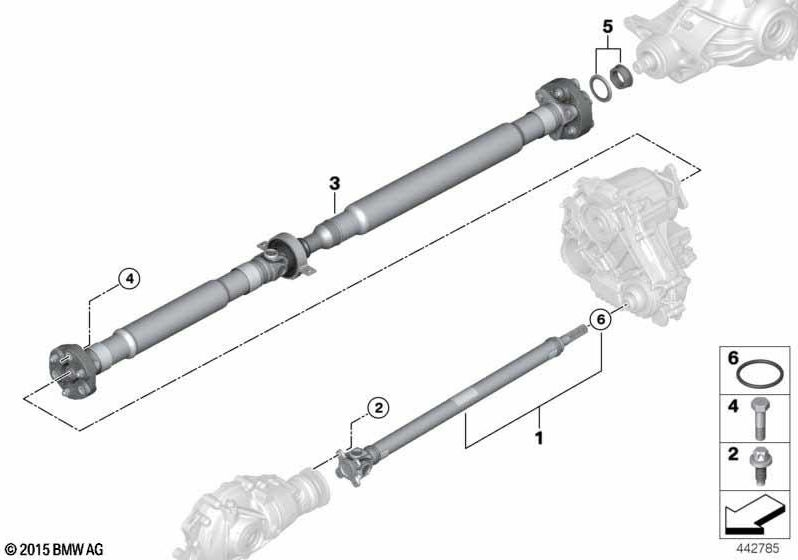 BMW背面の本物の関節シャフトl = 1508mm（26109488373）| 26109488373