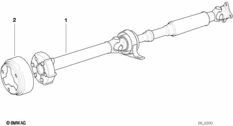 BMW純正明確なシャフトマニュアルトランスミッションl = 1274mm（26111229752）| 26111229752