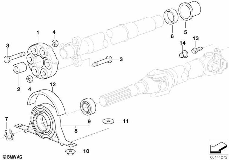 BMW純正インストールキットジョイントディスク2 -stage lk = 96mm/d = 145mm（26117506217）| 26117506217