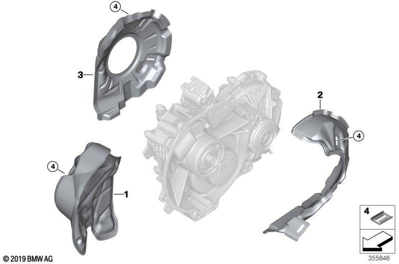 BMW本物のカバーディファレンシャル左（27207643217）| 27207643217