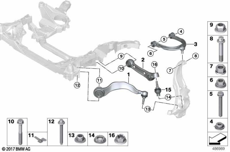 BMW左にゴム製のベアリングを備えた本物のTenschStreb（31106861165）| 31106861165