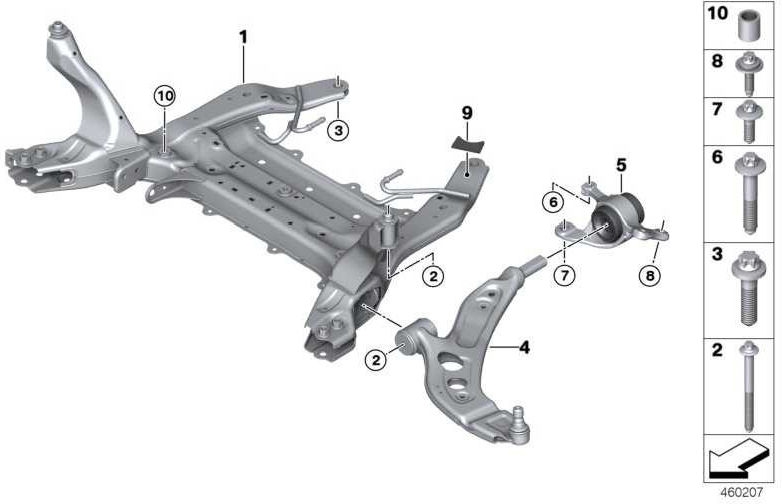 BMW純正ASAネジM10x40 10.9 Mini 3シリーズ2シリーズX1（31106862545）| 31106862545