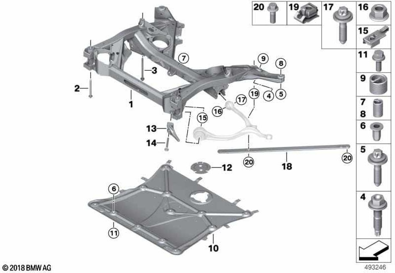 BMW本物のVorderachräger（31106878608）| 31106878608