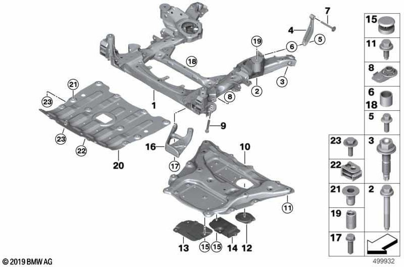 BMW純正Vorderachräger（31106884852）| 31106884852