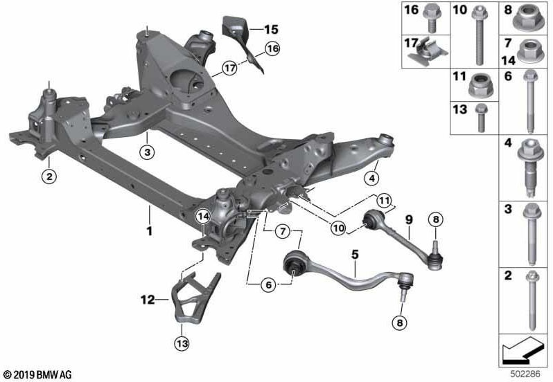 BMW純正Vorderachräger（31106891256）| 31106891256