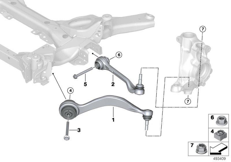 BMW Hydrolager Right（31106894664）を備えた本物のZugstreb）| 31106894664
