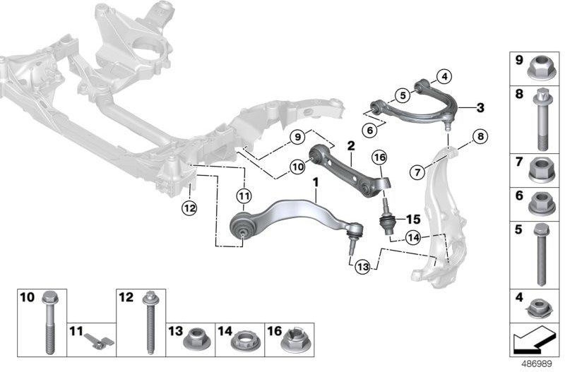 bmw左側にゴム製のベアリングを備えたBMW本物のquerlenker（31107857013）| 31107857013