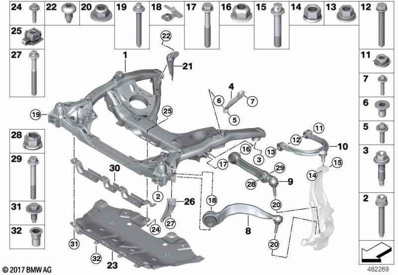 BMW本物のQuerlenker fall補正-30分（31126870026）| 31126870026