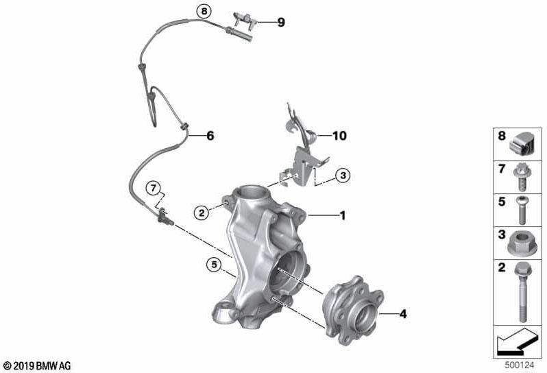 BMW本物のシュウェンクラガーフォール補正左RWDマイナス（31216877143）| 31216877143
