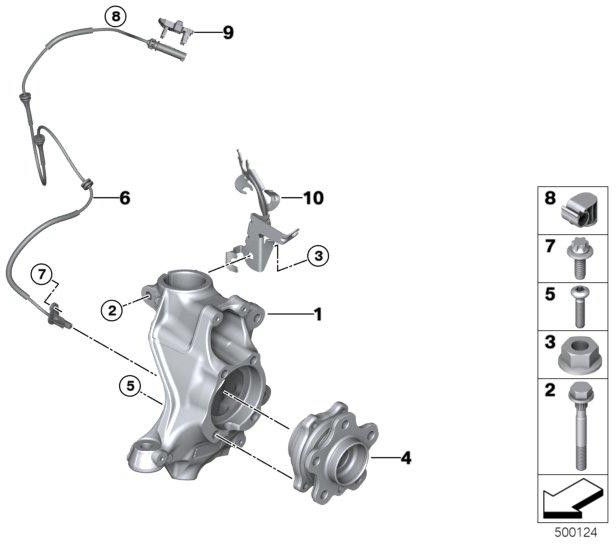 BMW純正Schwenklager Right RWD（31216878610）| 31216878610