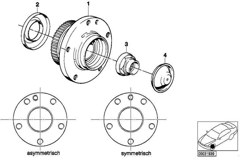 BMW純正Radnabe Front 5er 7er 8er（31221139348）| 31221139348
