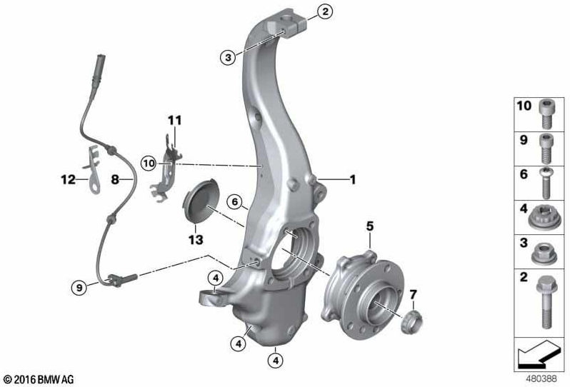 BMW倉庫フロント付き本物のホイールハブ（31226867809）| 31226867809