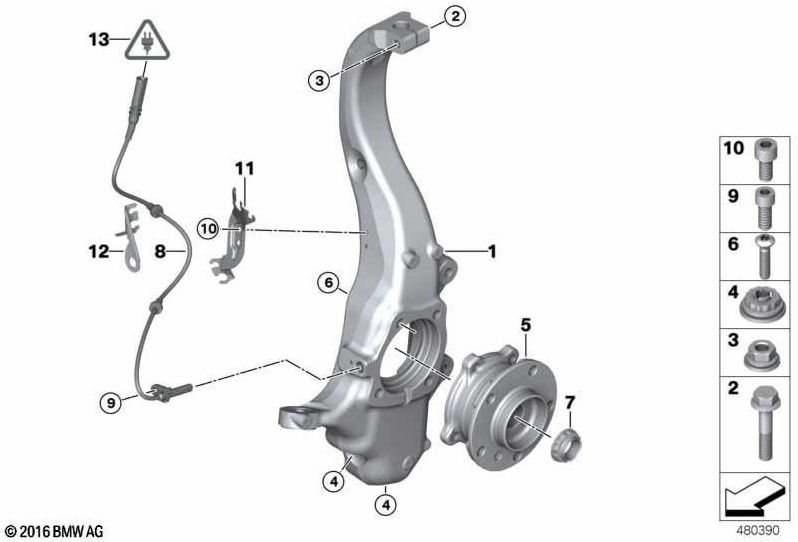 BMW倉庫フロント付き本物のホイールハブ（31228053432）| 31228053432