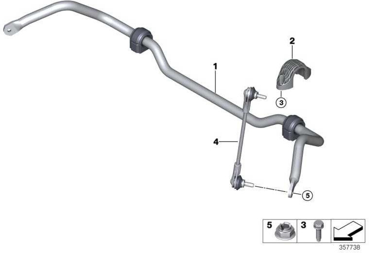 BMW純正スタビライザーフロントアクスル（31306859881）| 31306859881