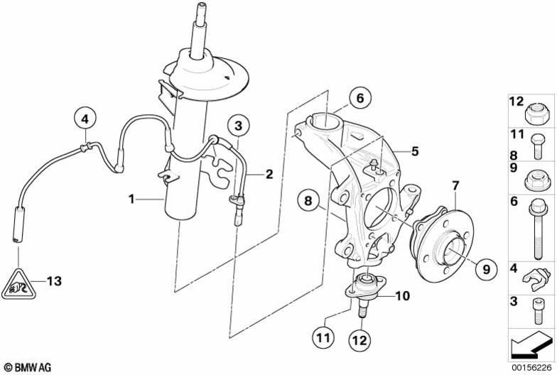 BMW純正Federbein Front Right（31316780472）| 31316780472