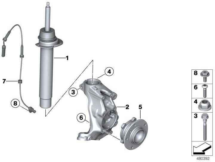 BMW純正Federbein Front（31316873728）| 31316873728
