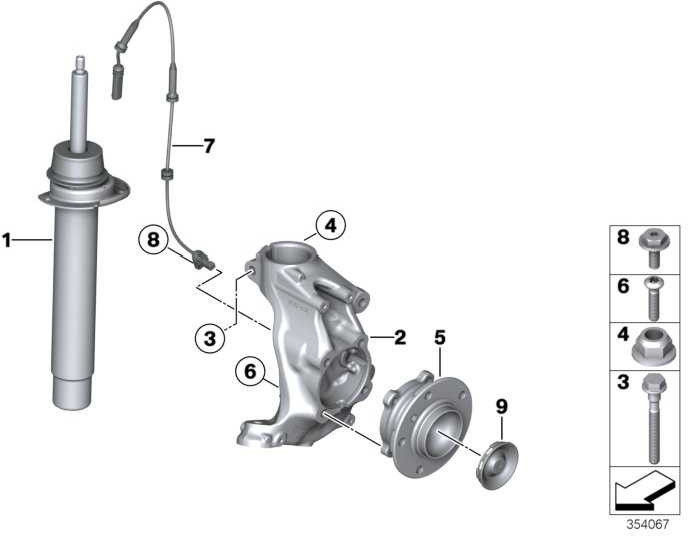 BMW純正Federbein Front 3シリーズ（31316874367）| 31316874367