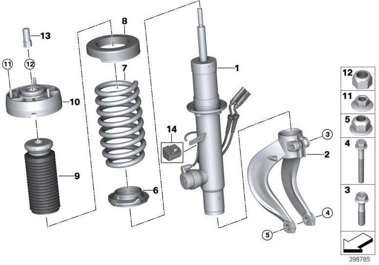 BMW純正Sprbein Front Left x5 x6（31317856489）| 31317856489