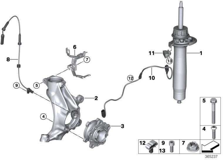 BMW純正Federbein EDC Front Left（31318008627）| 31318008627