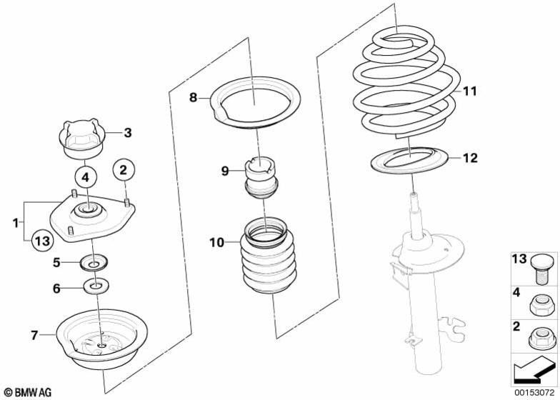 BMW本物のネジスプリングフロント（31336768415）| 31336768415