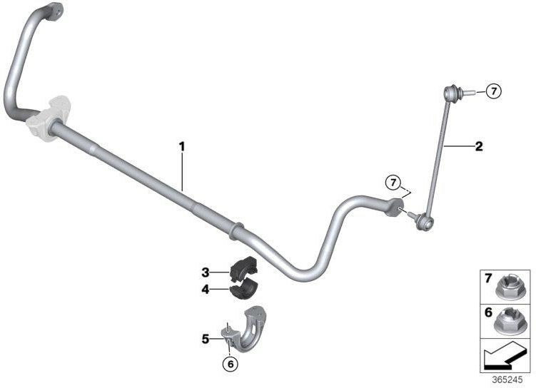 BMW純正スタビライザーフロント（31352284762）| 31352284762