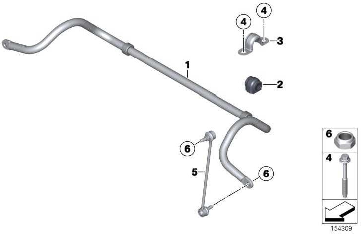 BMW純正スタビライザーフロントd = 24mm mini（31356778646）| 31356778646