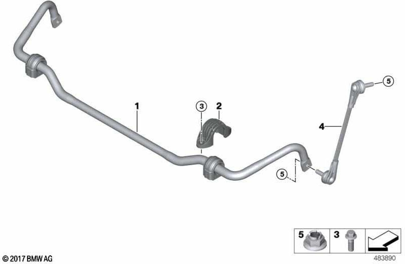 BMW純正保持ブラケットスタビライザー（31356865704）| 31356865704