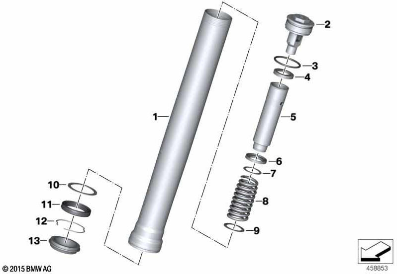BMW本物の圧縮スプリングl = 225mm（31428540900）| 31428540900