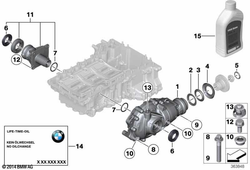 BMW本物のRPフロントアクスルギアi = 2.81（3150764883）| 3150764883
