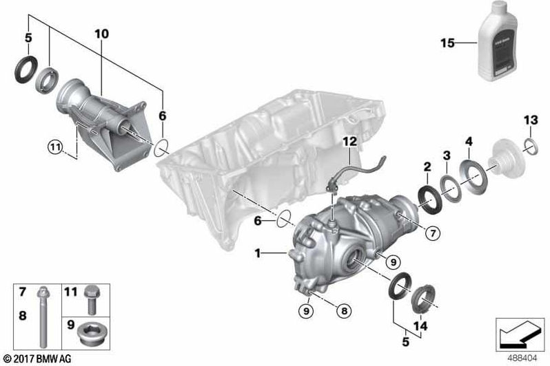 BMW本物のフロントアクスルギアi = 3.231（31508487444）| 31508487444