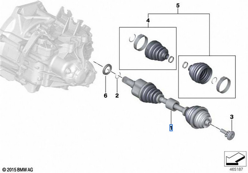BMW左側の本物の出力シャフト（31605A2E043）| 31605A2E043