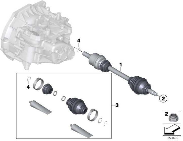 BMW純正修理設定フォールドバルグミニ（31607591694）| 31607591694