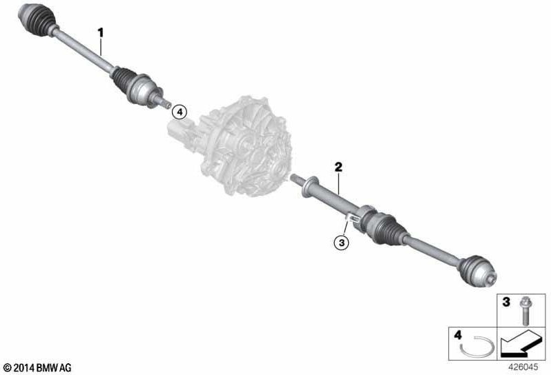 BMW正面の本物の出力シャフト（31608611322）| 31608611322