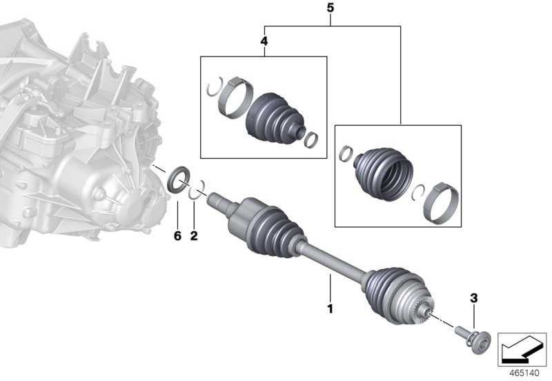 BMW純正出力シャフト左（31608661689）| 31608661689