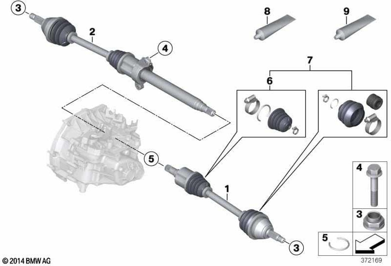 BMW純正修理設定折りたたみバルグ内（31609806552）| 31609806552