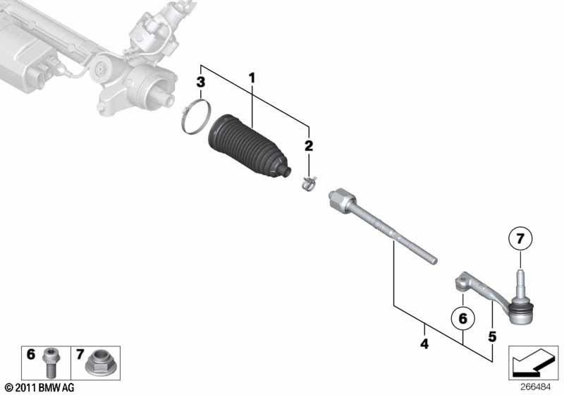 左のBMW純正ボールジョイント（32105A018B9）| 32105A018B9