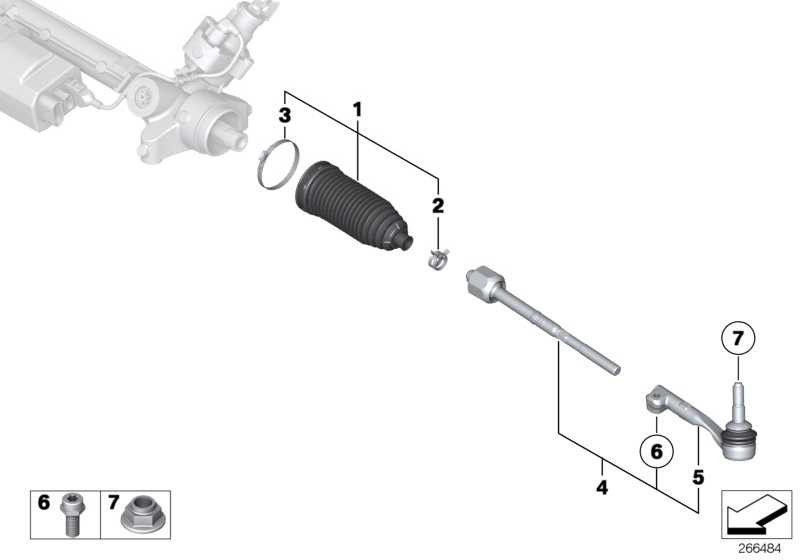 BMW Genoine Tie Rod Right 7er 5シリーズ（32106868689）| 32106868689