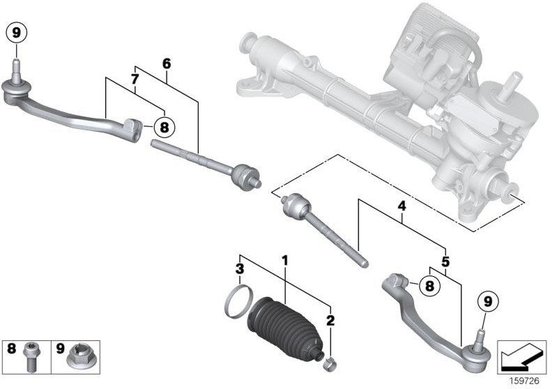 右側のBMW純正ボールジョイント（32109808840）| 32109808840