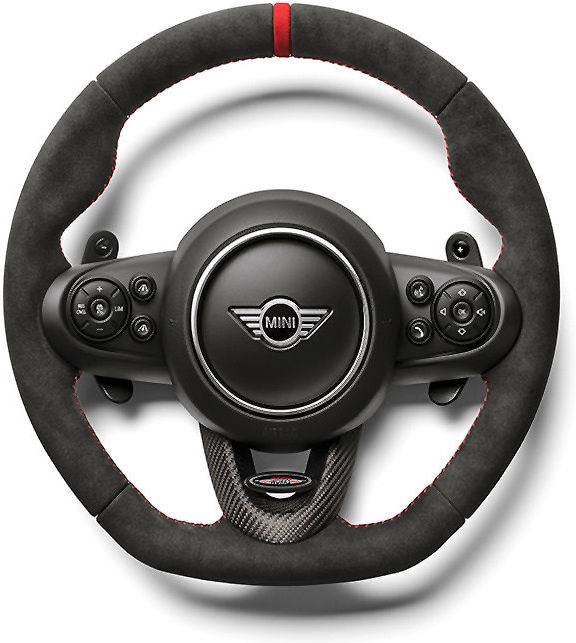BMW純正ミニJCW Proステアリングホイールリースアルカンタラ/カーボンF54 F55 F56 F56 BEV F57 F60 | 32302364769